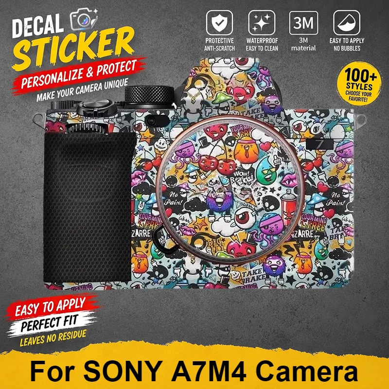 For SONY A7M4 Camera Skin Protective Sticker Anti-Scratch Vinyl Wrap Premium Body Decal Cover For SONY A7M4/a7IV Cartoons