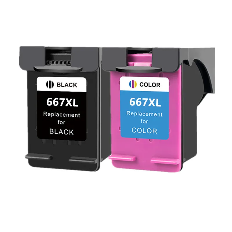 Remanufactured Ink Cartridge Replacement for HP 667 667XL for DeskJet Ink Advantage 1275 2374 2375 2376 2775 2776 Printer