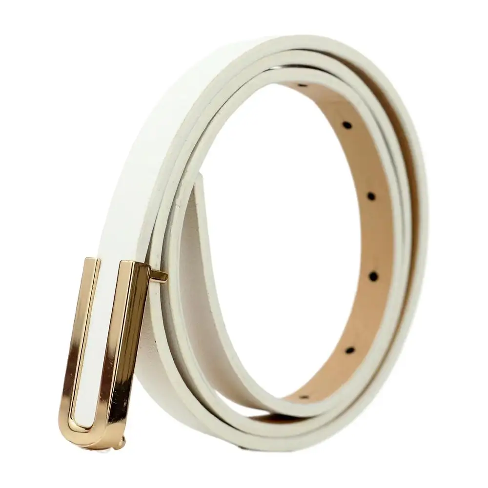 Taillengürtel Retro Elastischer dünner Gürtel für Damen mit goldener Schnalle Modischer Damengürtel für Kleider Hosen Dünner Taillengürtel Damen
