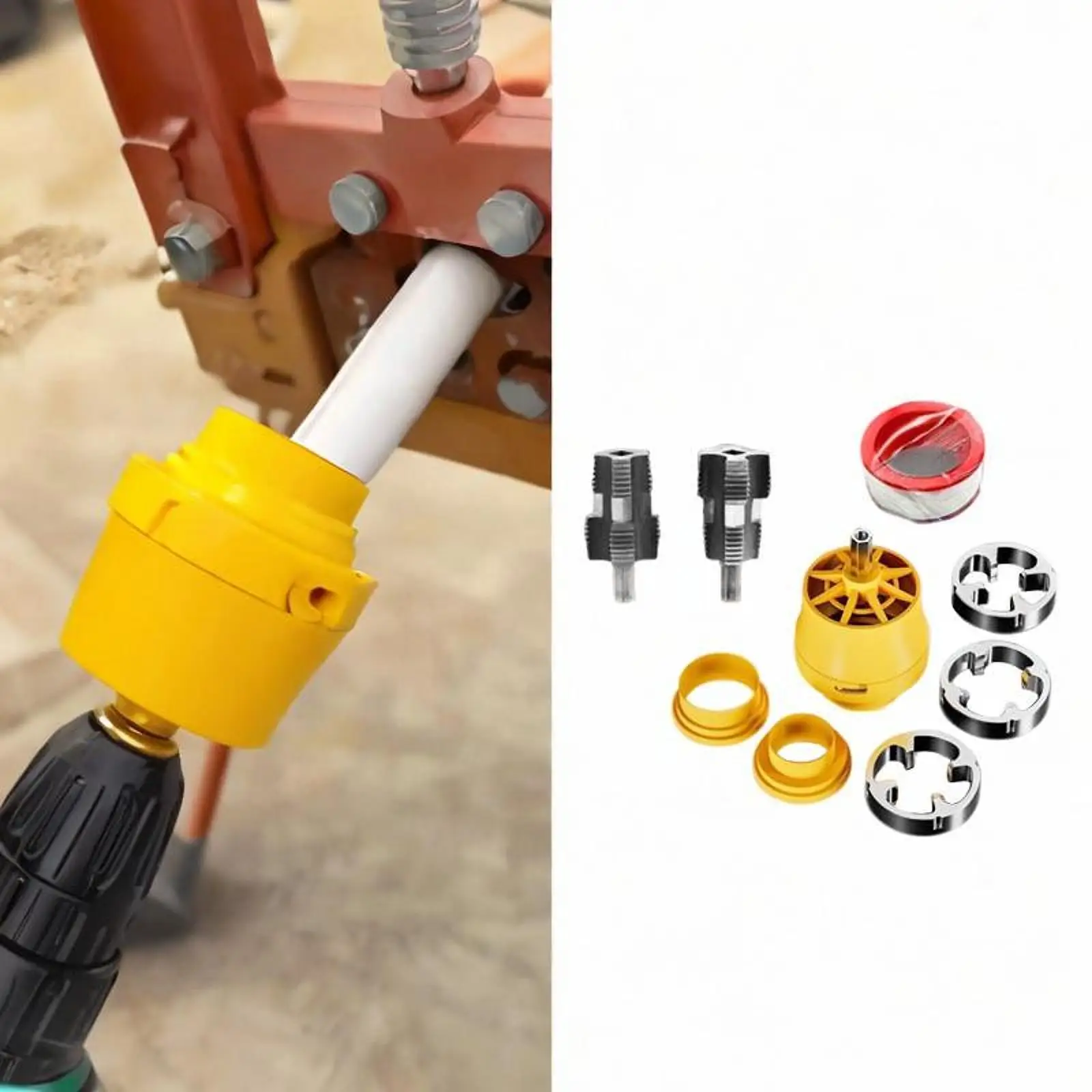 

Pipe Threader Plumbing Tool Home Renovation Multifunctional Practical Internal Thread Cutter for Home Use Garage Outdoor Indoor