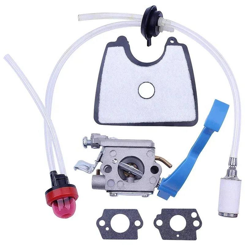 Carburetor with Air Fuel Filter Line Tune for Husqvarna 125B 125BX Leaf Blower Carb for Zama C1Q-W37 590460102 545081811