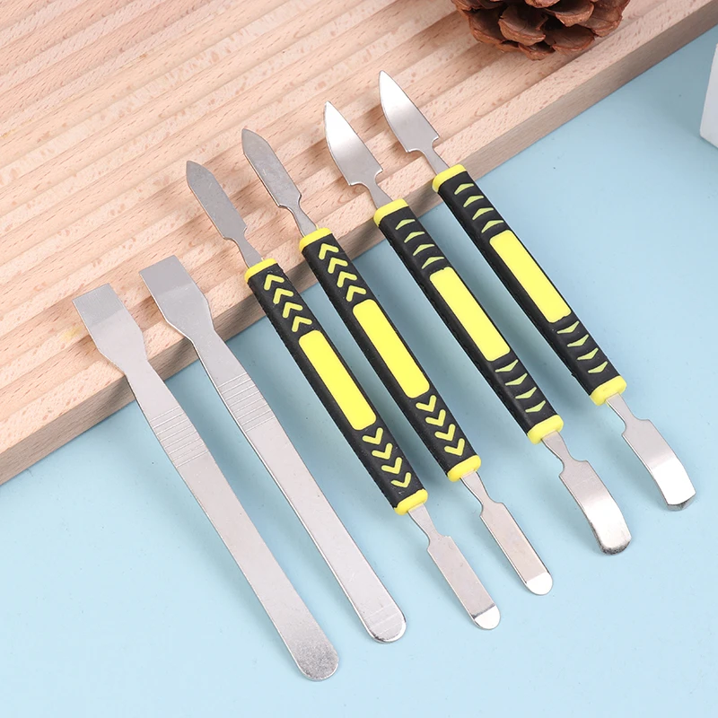 5Pcs Metal Spudger Disassemble Crowbar Phone Repair Tools Paste For Electronic Repair