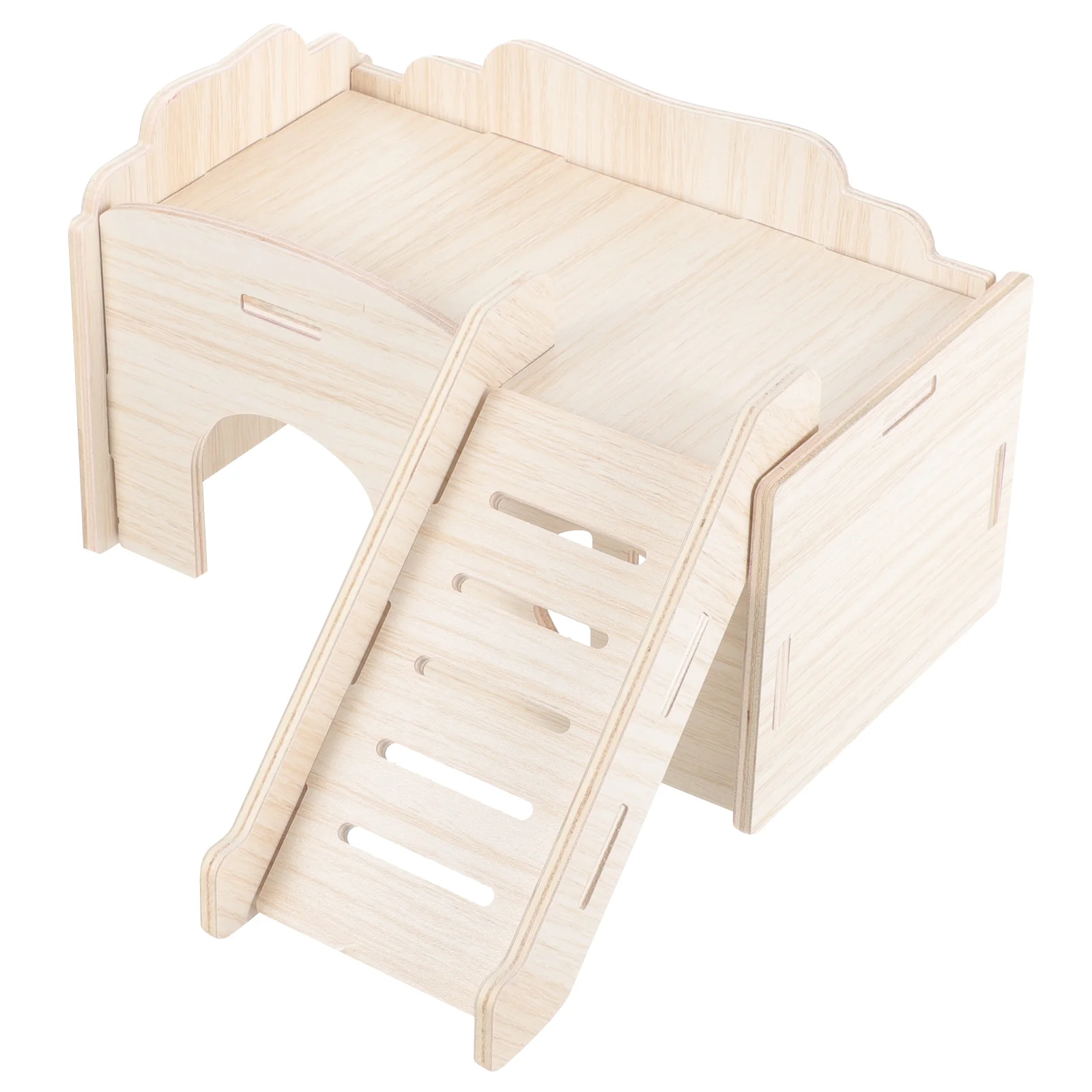 Wooden Hamster Bed Rabbit Sleeping Hut Bunny Hideaway Squirrel Houses Guinea Castle Playground Accessories