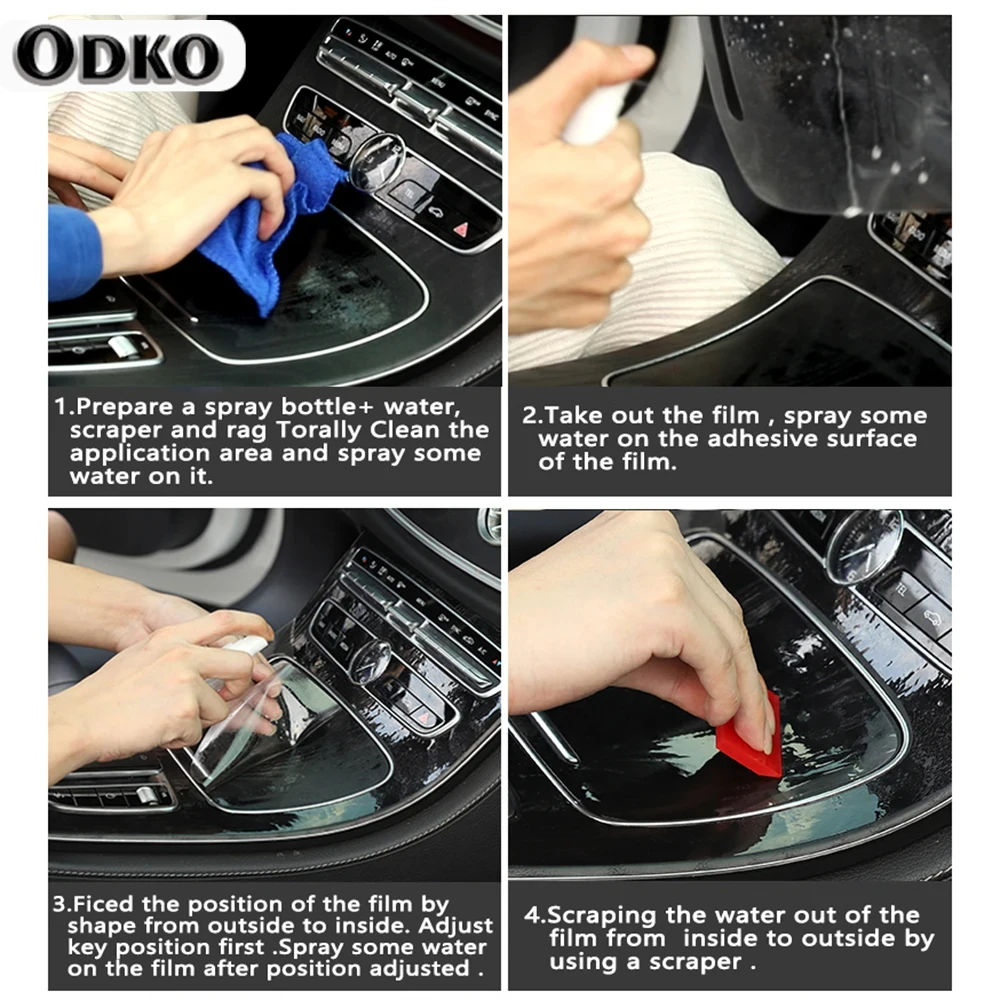 For Ford Equator Sport Territory 2024 2023 Car interior Accessories film transparent TPU Gear Panel Center Console Anti-scratch