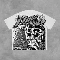 Fly By Choice Living My Best Life with Money Graphic 100% Cotton T-Shirt Men Y2K Vintage Oversize Tshirt Streetwear Women Tops 2