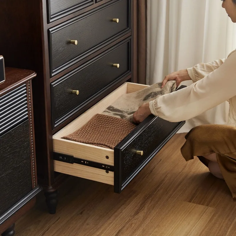 خزانة ذات أدراج من الخشب الصلب الفرنسي القديم، خزانة تخزين أمريكية صغيرة لغرفة النوم بجانب السرير، خزانة تخزين في العصور الوسطى