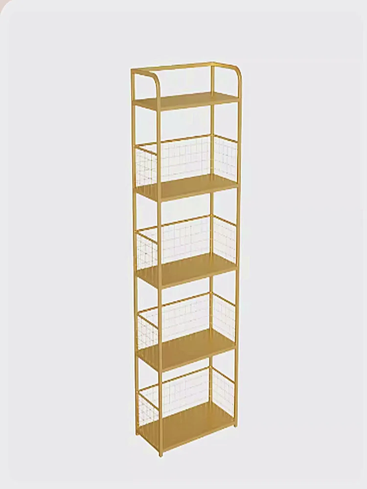 Floor-to-ceiling bookshelf Modern simple multi-layer balcony shelf Storage rack Wrought iron storage rack Display rack