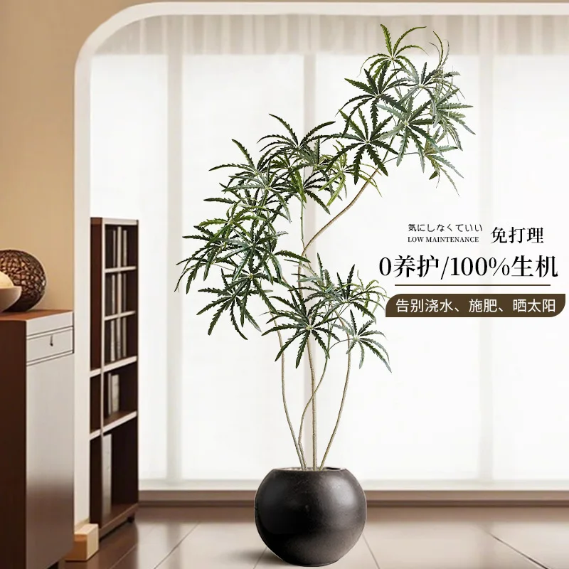 

Peacock wood simulated green plant indoor living room floor fake green plant decorative flower bionic plant potted potted sai