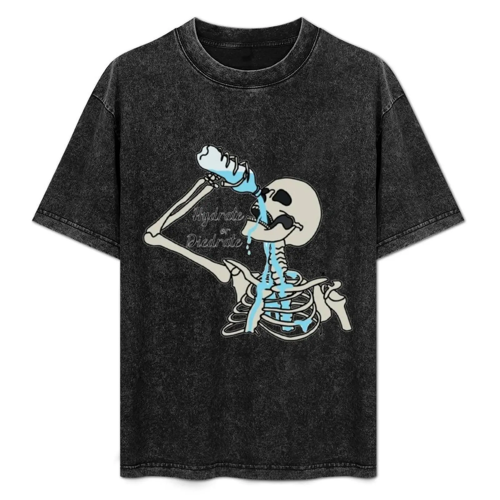 Hydrate or Diedrate Skeleton T-Shirt summer clothes sweat mens plain t shirts