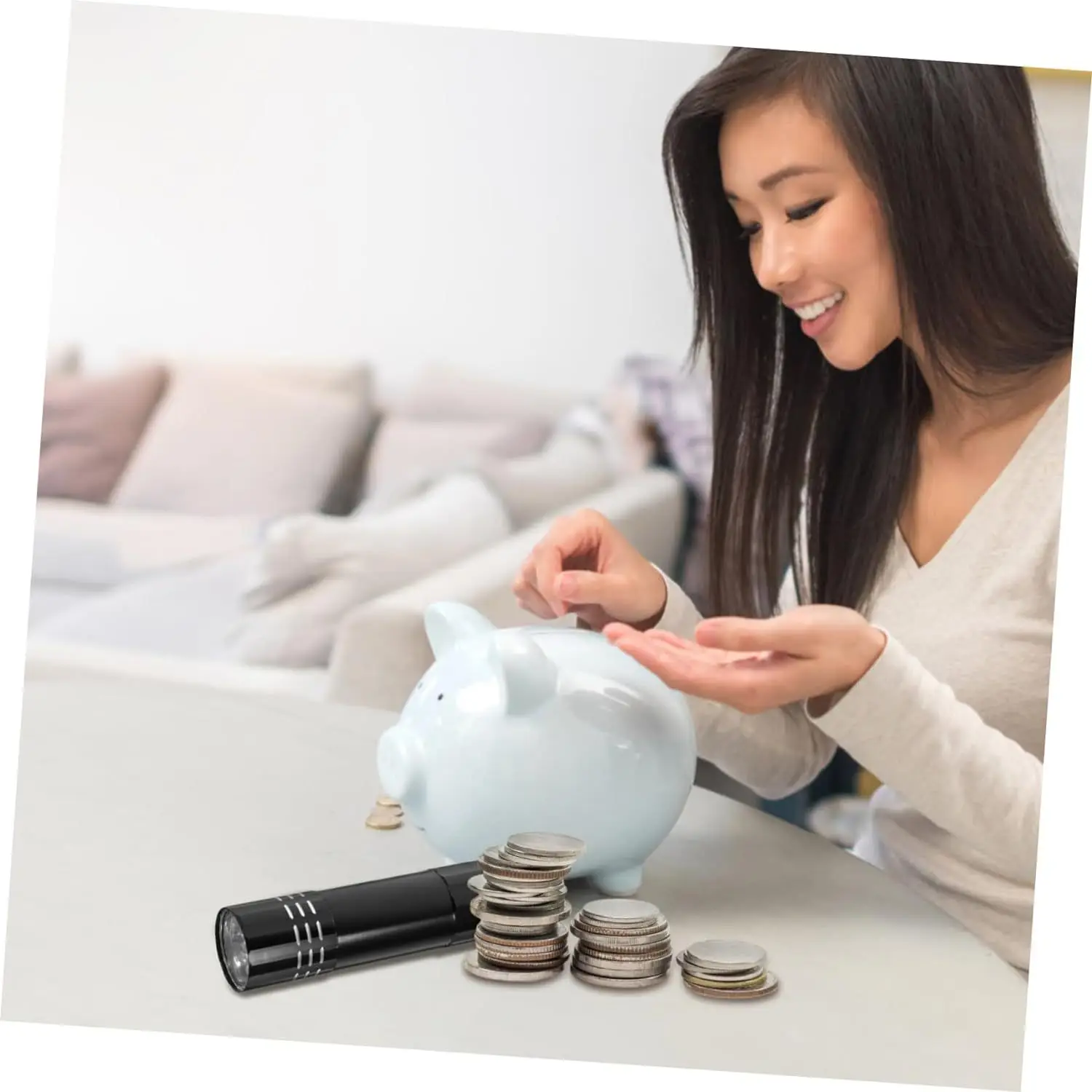 مصباح يدوي للتخزين، صندوق نقود مخفي، نقل المصباح الآمن، حاوية مخفية سرية #5