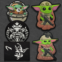 Cute Baby PVC 3D Rubber Night Vision Device Patches With Hook And Loop Glowing Patch Emblem Backpack Vest Tactical Gear Badge