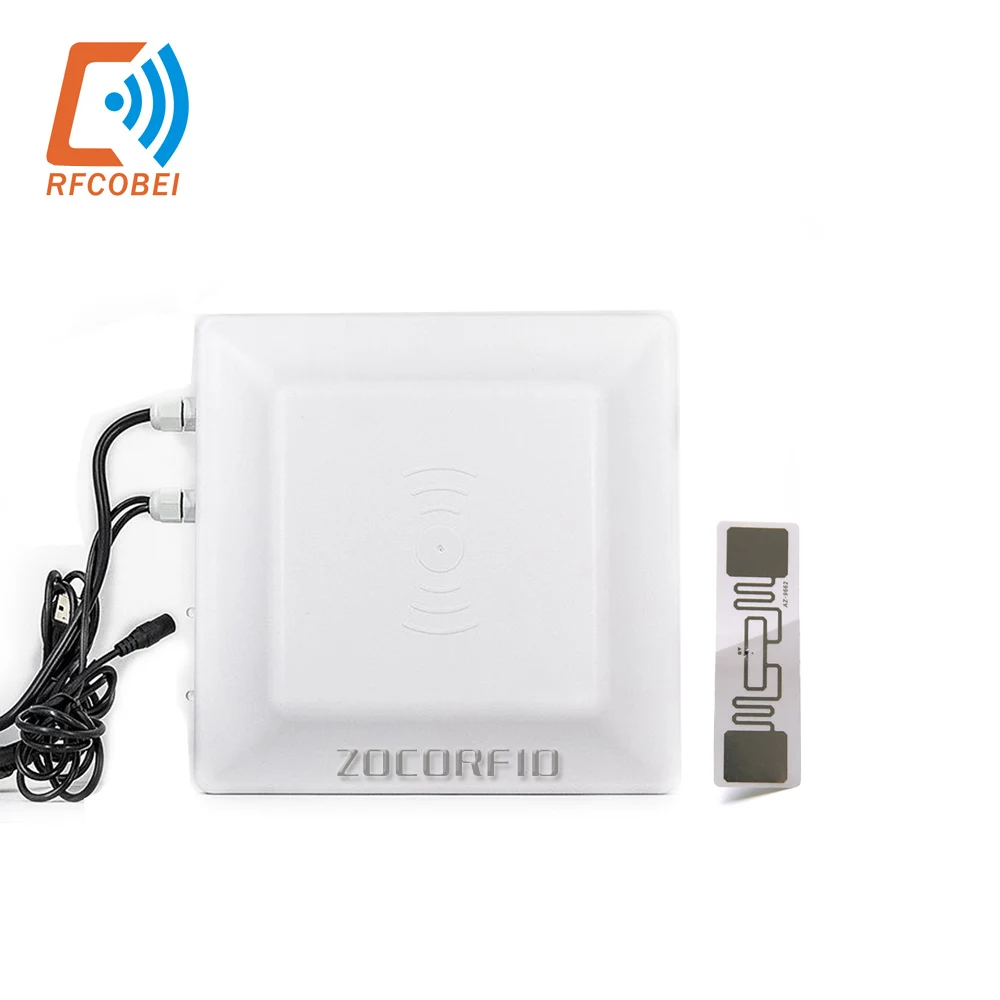 

0-5M UHF Rfid Reader Long Range Built in 30dbm Circular Antenna RS232/485 WG26/34 for Vehicle Management