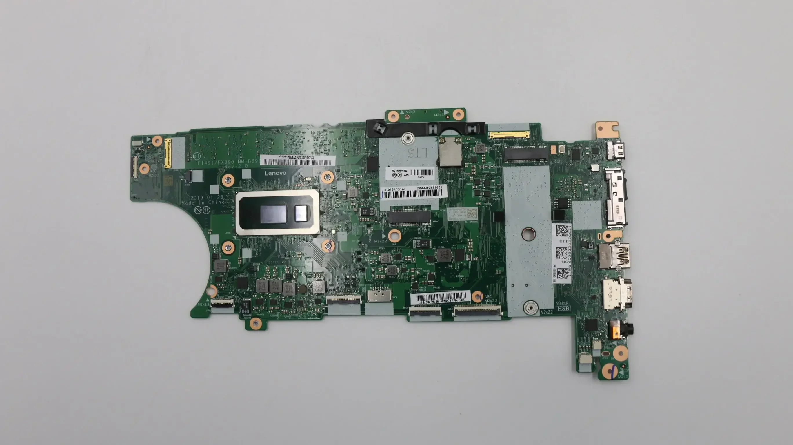 HX934 Para Lenovo Thinkpad T490S Laptop X390 Placa Base Para Ordenador PortáTil 16GB Ram Procesador De I5-8365U 100% Completamente Probado