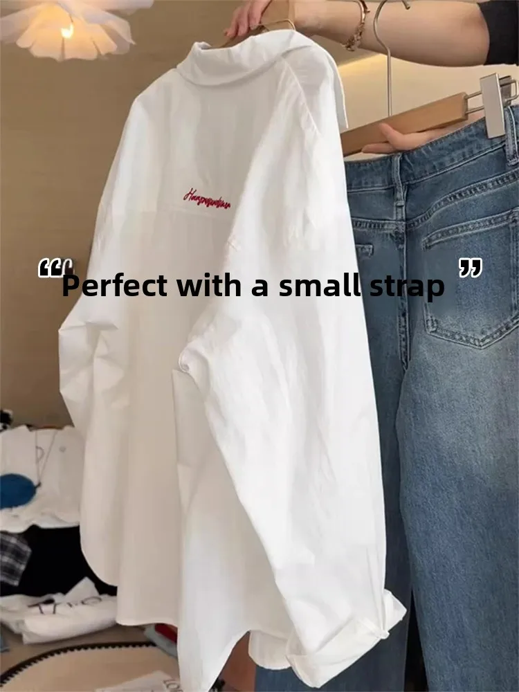 

White Women's Summer New Style Commute Back Letter Sleeveless Top with Strap Outerwear Cardigan Thin Coat Spring Autumn