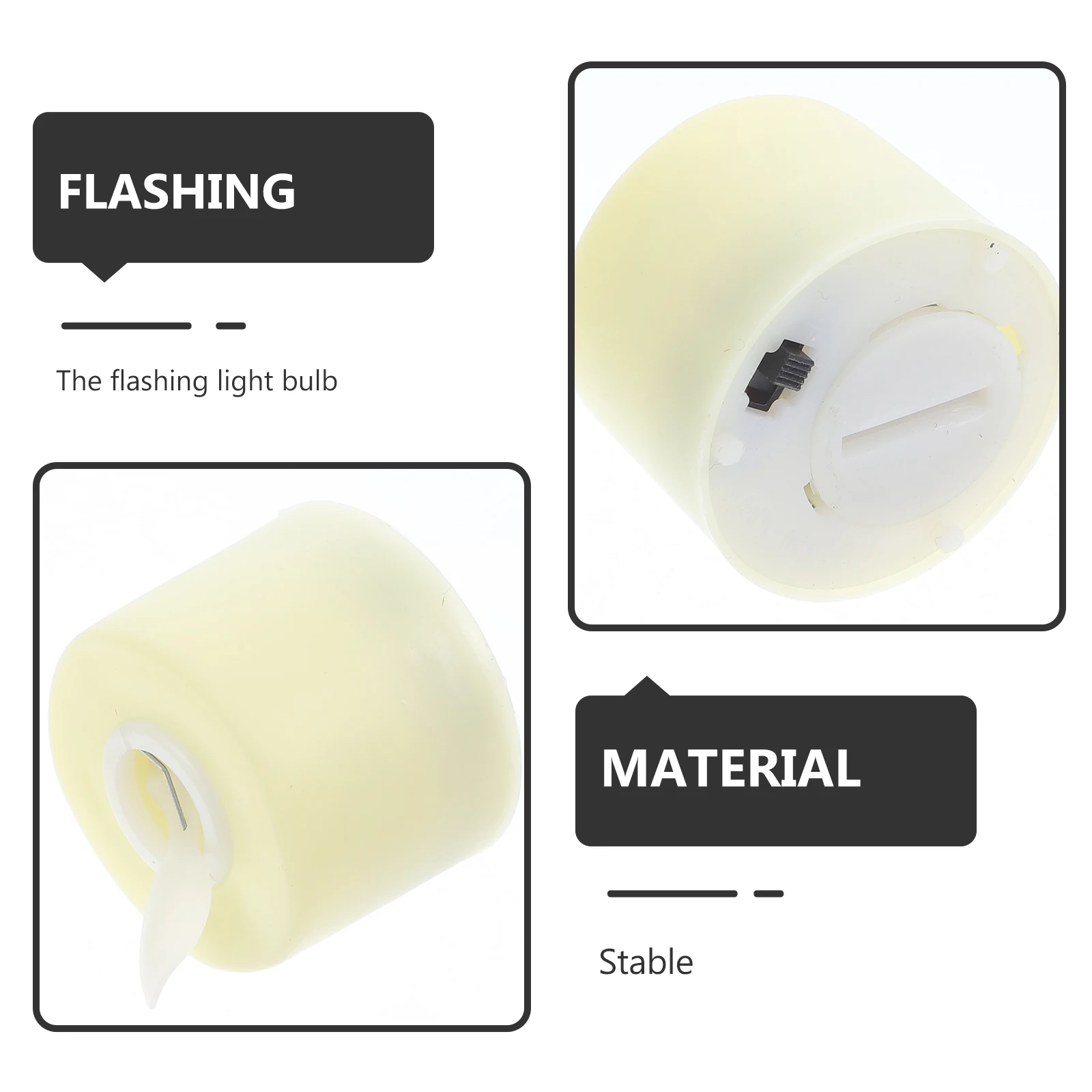 

4 Pcs Electronic C les Flameless LED Tea Lights Operated Smokeless Decorative Lamps ABS Plastic Shell Waterproof