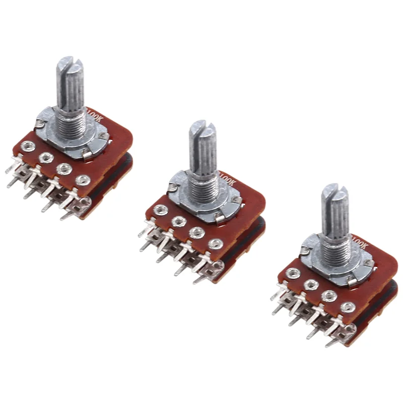 ABMF-3 قطعة B100K المزدوج حمى مكبر صوت مكبر للصوت قابل للتعديل خطوة ماستر حجم الجهد 20 مللي متر زهرة مقبض 8 أقدام