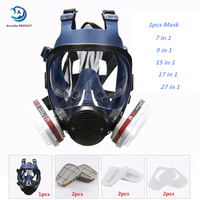 Chemical respirator 7/9/15/17/27 in 1, high-quality mask, paint insecticide, silicone filter, laboratory full set welding mask