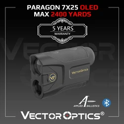 Telèmetro laser balistico digitale Vector Optics Paragon 7x25 GenIII Misura da 5 a 2400 Iarde con Modalità Golf/Caccia/Standard/Inclinazione/Angolo.