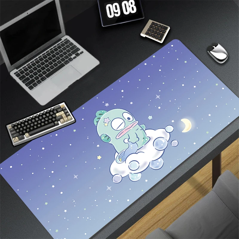 Mouse Pad Office Laptop Blue Cartoon Extended Desk Mat Large H-hangyodon Anime Mousepad Laptop Gaming Accessories Keyboard Rug