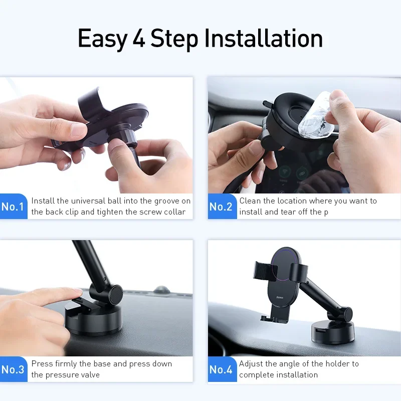 Baseus Car Phone Holder Air Vent Windshield Mount for Mobile Phone Holder Stand for iPhone Cell Phone Support Samsung Xiaomi