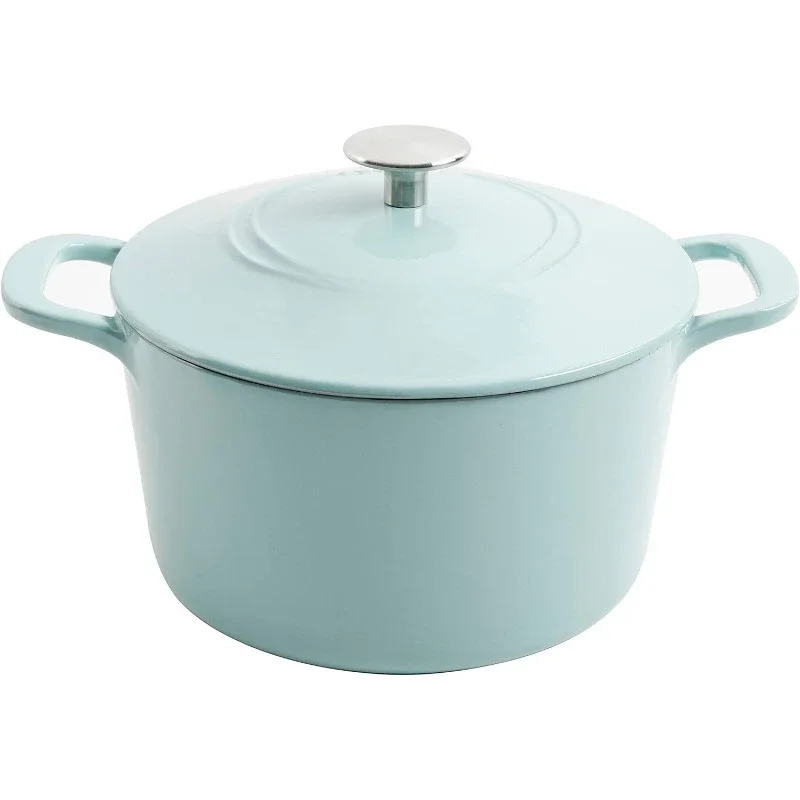 

Authenticity guarantee.Gatwick 7 QT Enamel Cast Iron Dutch Oven, Martha Blue.HOME