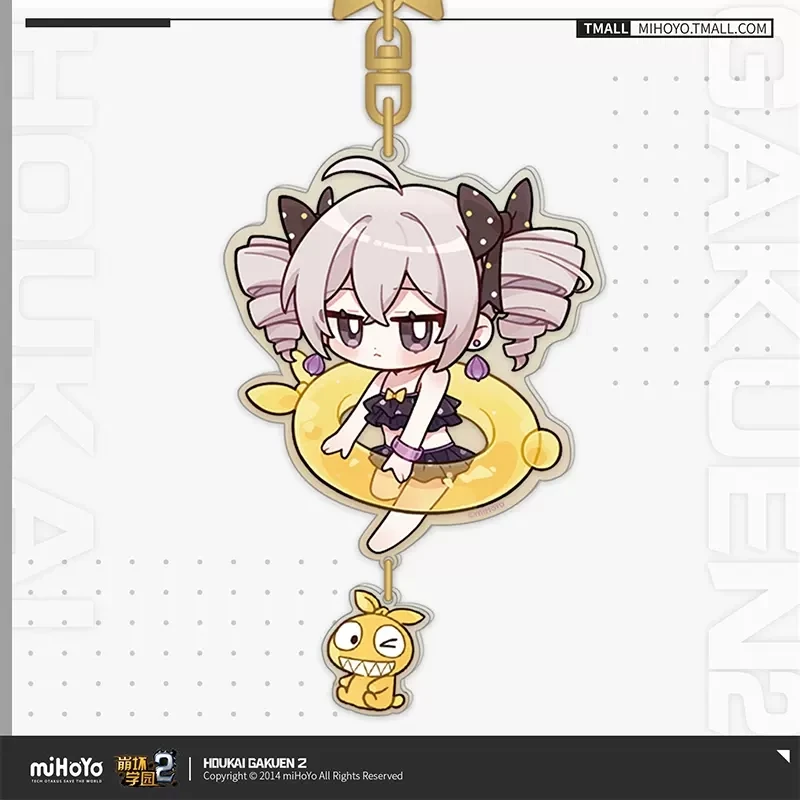 MiHoYo Honkai Impact 2 Genki Midsummer Series Acrylic Charm Anime Characters Kiana Mei BroNya Cartoon Model Halloween Gift Hot