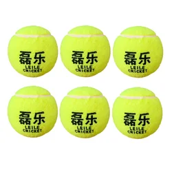 6 Stuks Cricket Tennisbal Hoge Elastische Rubberen Binnenste Villi 7 Cm Diameter Indoor En Outdoor Bal