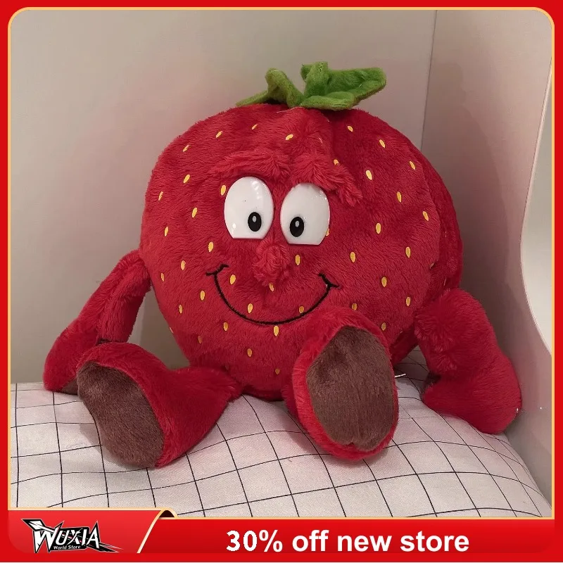 

25cm New Red Strawberry Plush Doll Figure Cute Kawaii Pp Cotton Doll Ornaments Collection Desktop Display Gift Toys