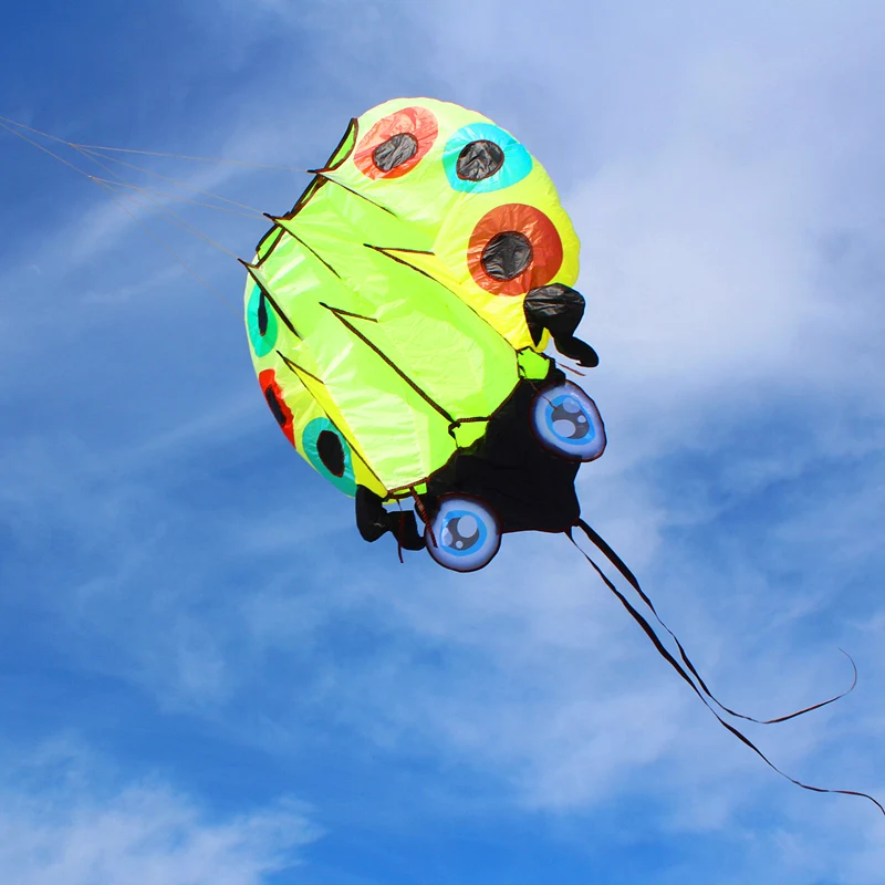 てんとう虫凧 大型ソフトカイト 屋外飛行玩具 大人用インフレータブルカイト 飛行玩具 カイトサーフィン 3Dカイト セルフボラント