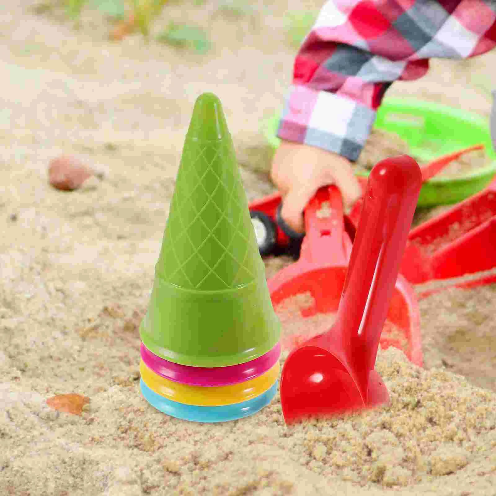 Beach Toy Children's Mold Set Ice Cream Sand Molds outside Kids Toys Ice-cream Outdoor Party Plaything Seaside