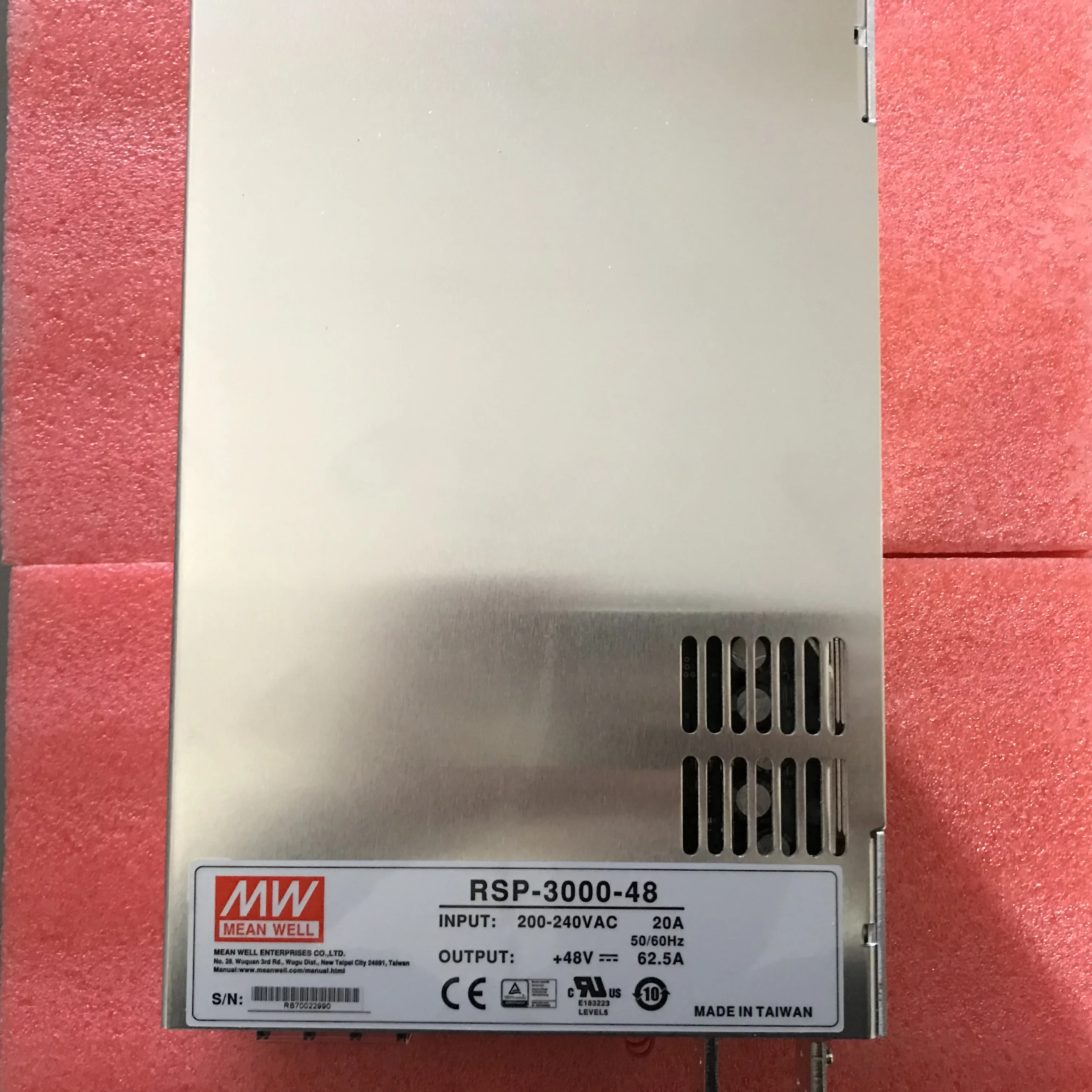 Taiwan Mingwei PFC Adjustable Voltage Parallel Power Supply RSP-3000-24 3000W 24V125A New