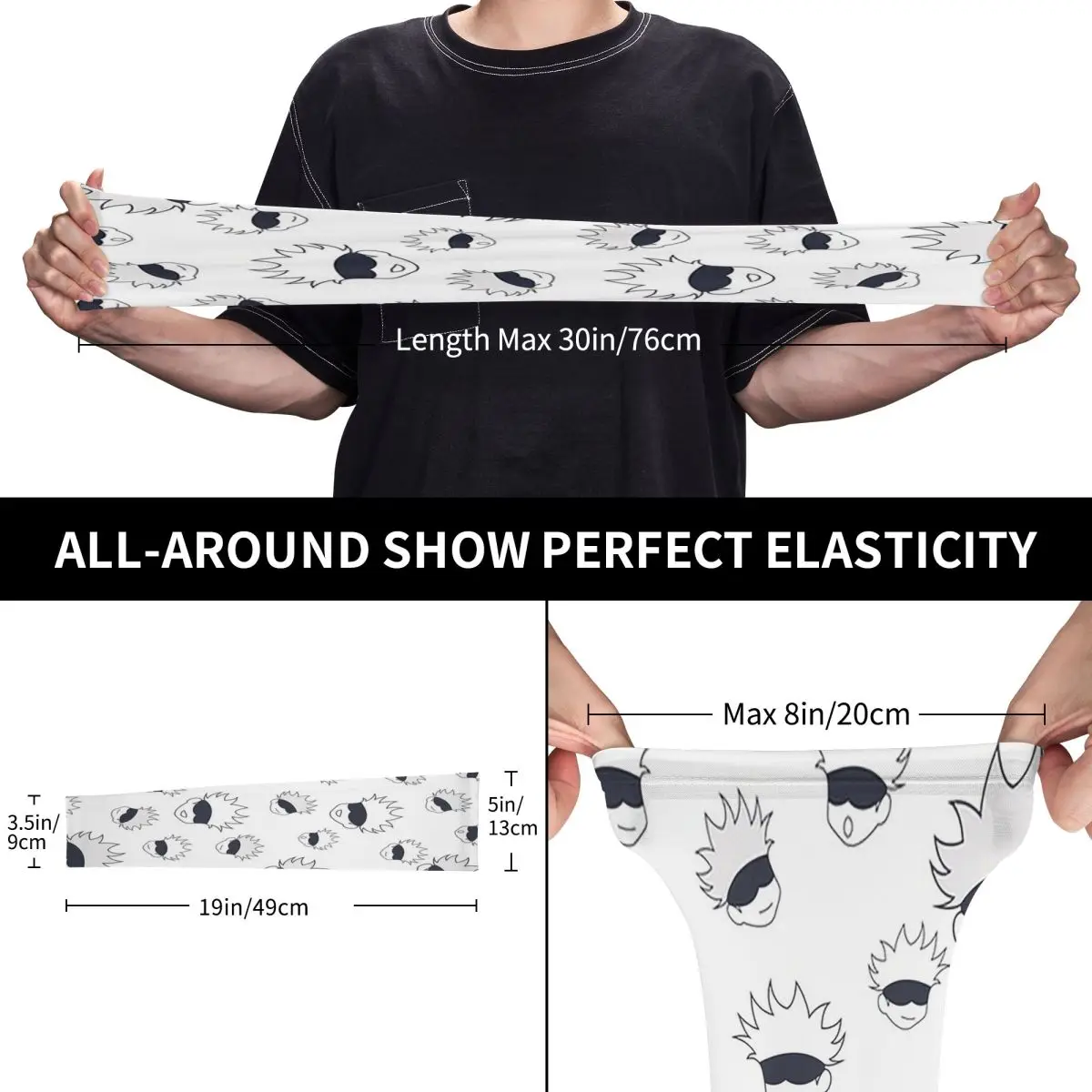 五条悟 アウトドア アームスリーブ 日焼け止め UVカット 夏用 アイスシルク サイクリング タトゥースリーブ