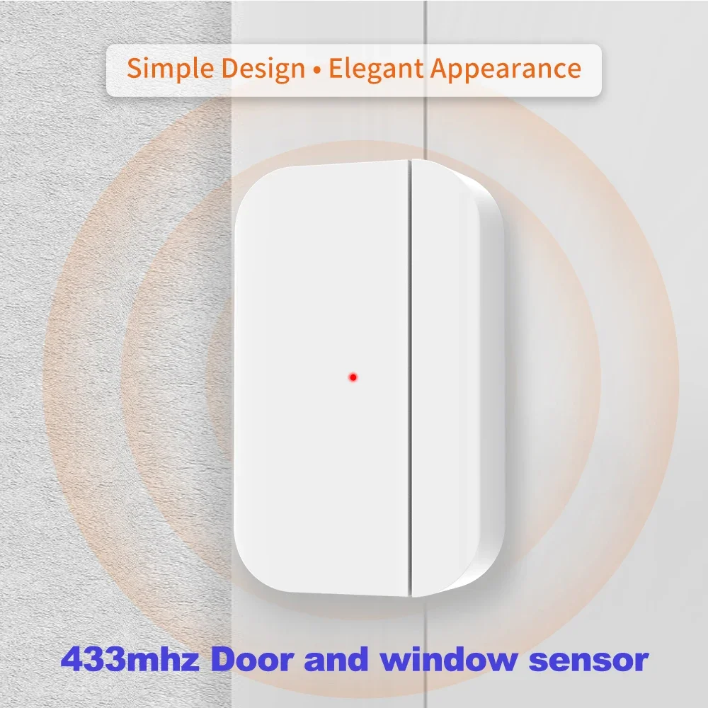 ACJ Wireless 433MHZ Door Sensor Window Open Or Closed Alarm Detectors for Home Alarm Host System Long battery life
