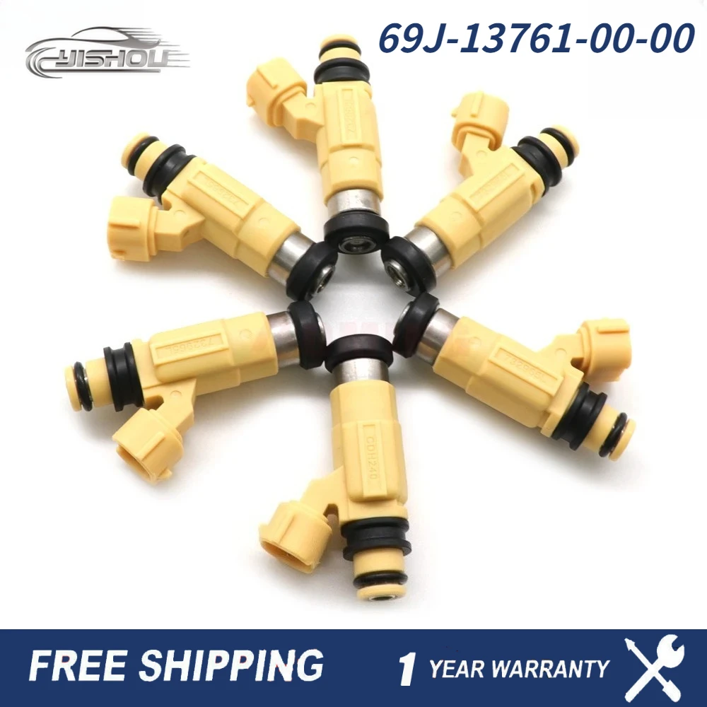 

69J-13761-00-00 4/6 шт. Новые топливные форсунки для Yamaha F200-F225 для подвесных моторов 2002-2012 CDH240 69J-13761-00 69J137610000