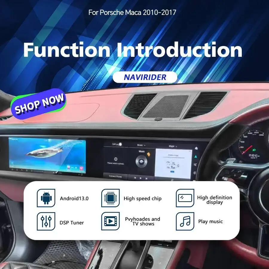 

12G + 256 ГБ RHD двойной экран Android CarPlay для Porsche Macan 2011-2017 2din автомобильный GPS 12,3-дюймовый мультимедийный видеорадио головное устройство