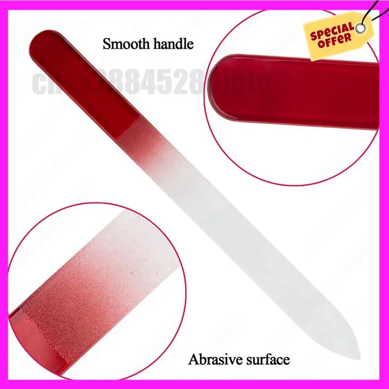 -ABUB 8 Pack Glass Nail File, Crystal Nail Files With Case, Double Sided Finger Nail Files, Professional Manicure Nail Care