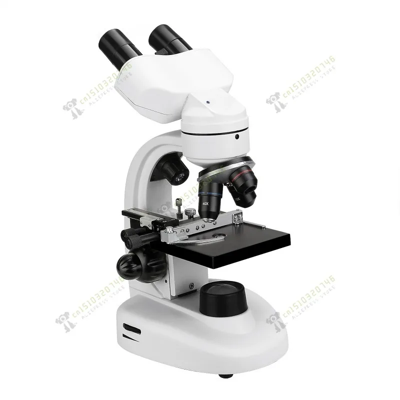 SV605 White + Black Compound Binocular Microscope [40x-1600x]