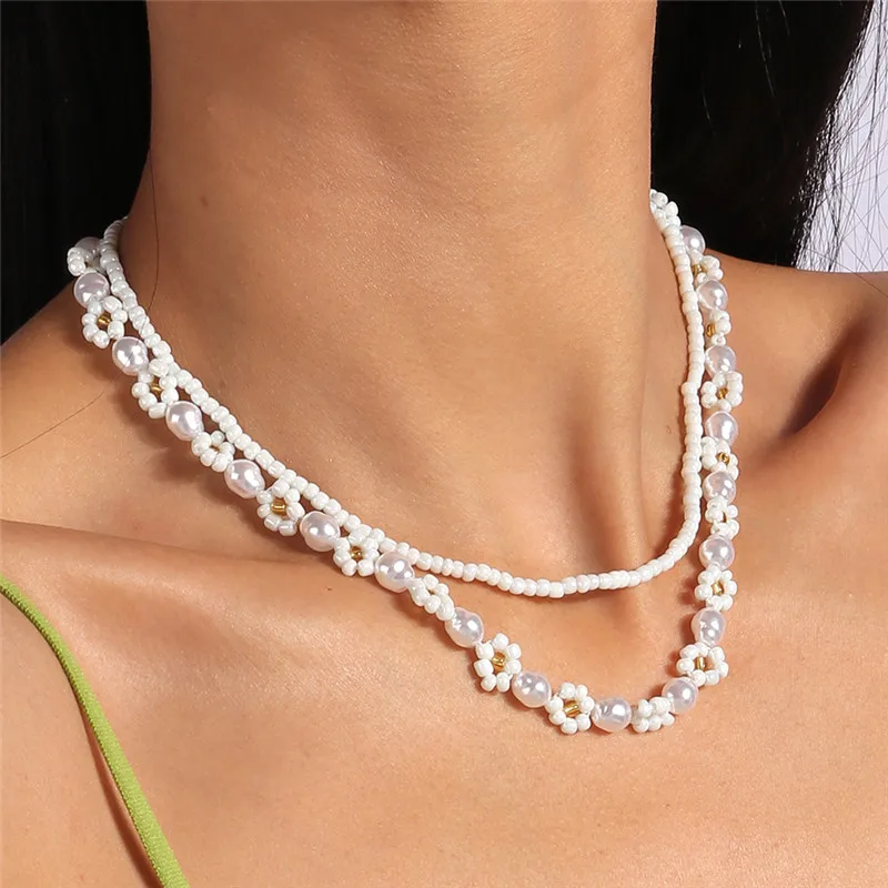 Böhmen Handgemachte Bunte Rocailles Halskette Halsband Einfache Frauen Mode Perle Blume Halsketten Kragen Süße Schmuck Geschenke – Detail 9