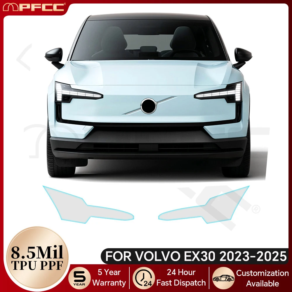 

For Volvo EX30 2023 2024 2025 Car Headlight Rearview Film B Pillar TPU Protection Film Pre-cut PPF Clear Bra Anti-scratch Cover