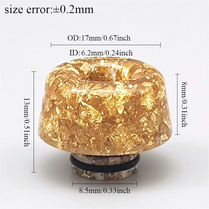 1 قطعة 510 فوهة بالتنقيط الذهبي رصدت مخروطية الراتنج القش المشتركة #3