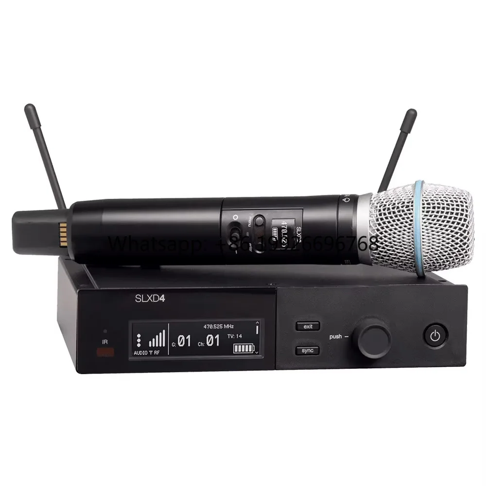 SLXD4 SLXD24 BETA87A BETA58A Wireless UHF Microphone System Infrared Frequency Match Karaoke Church Performen