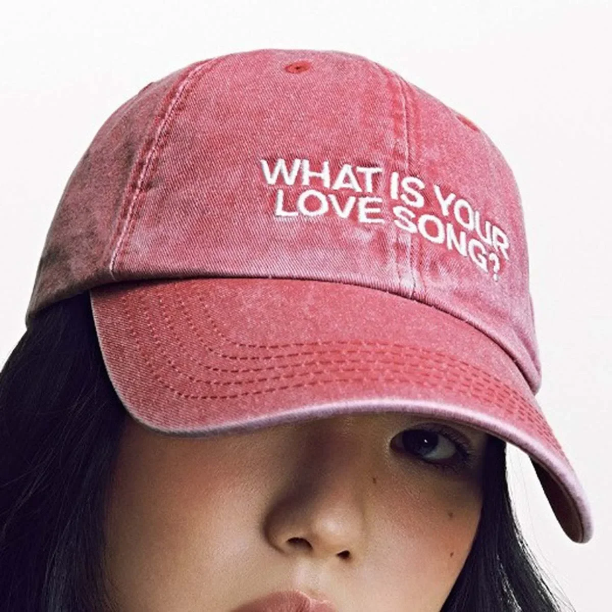 Kpop, ¿cuál es tu canción de amor? Gorra de béisbol bordada de punto, modelo World Tour, a la moda, para hombre y mujer, para actividades al aire libre.