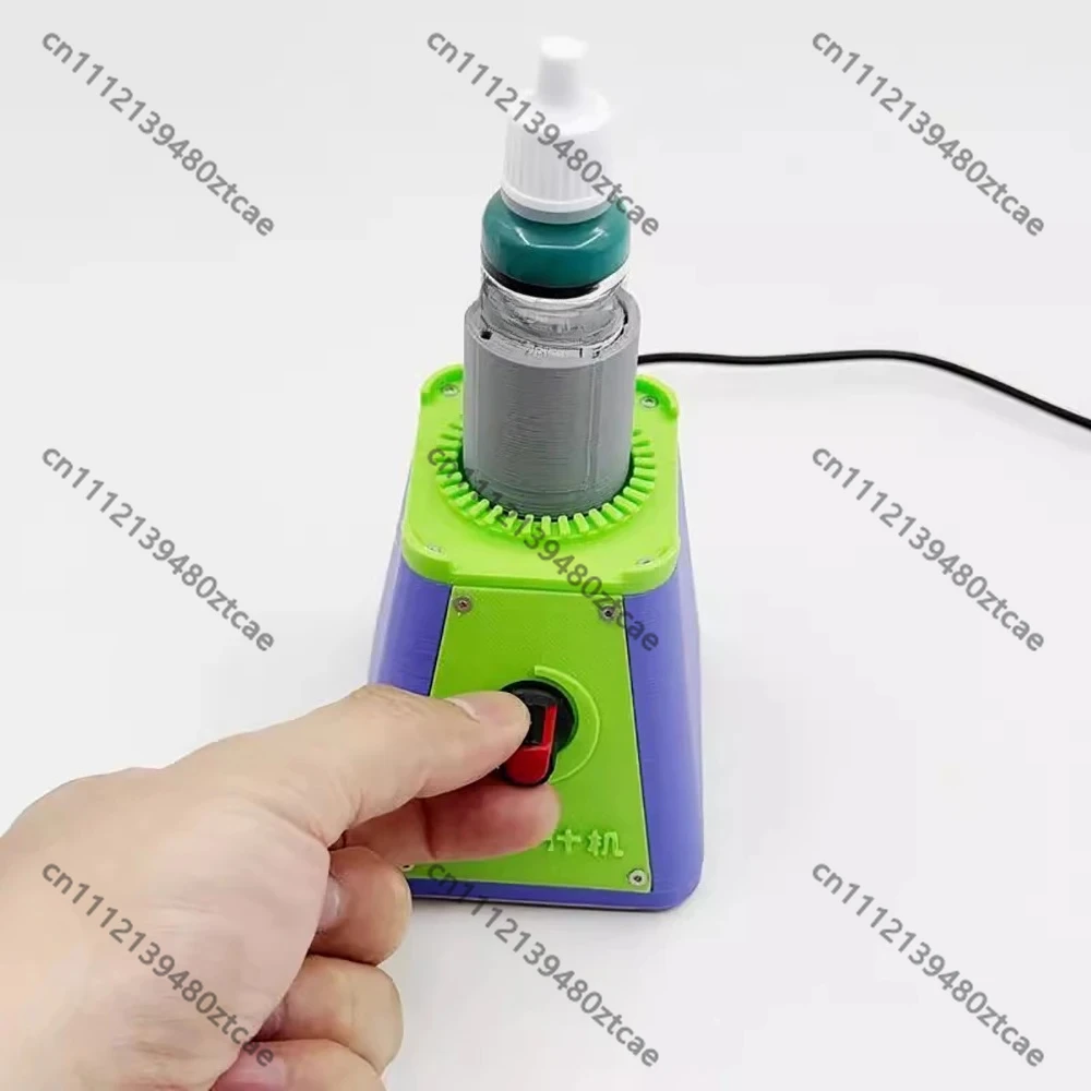 Variable Speed Electric Paint Shaker Mixer Micro‑Eccentric Design For 19/25mm Bottles Model Paint Stirring Tool
