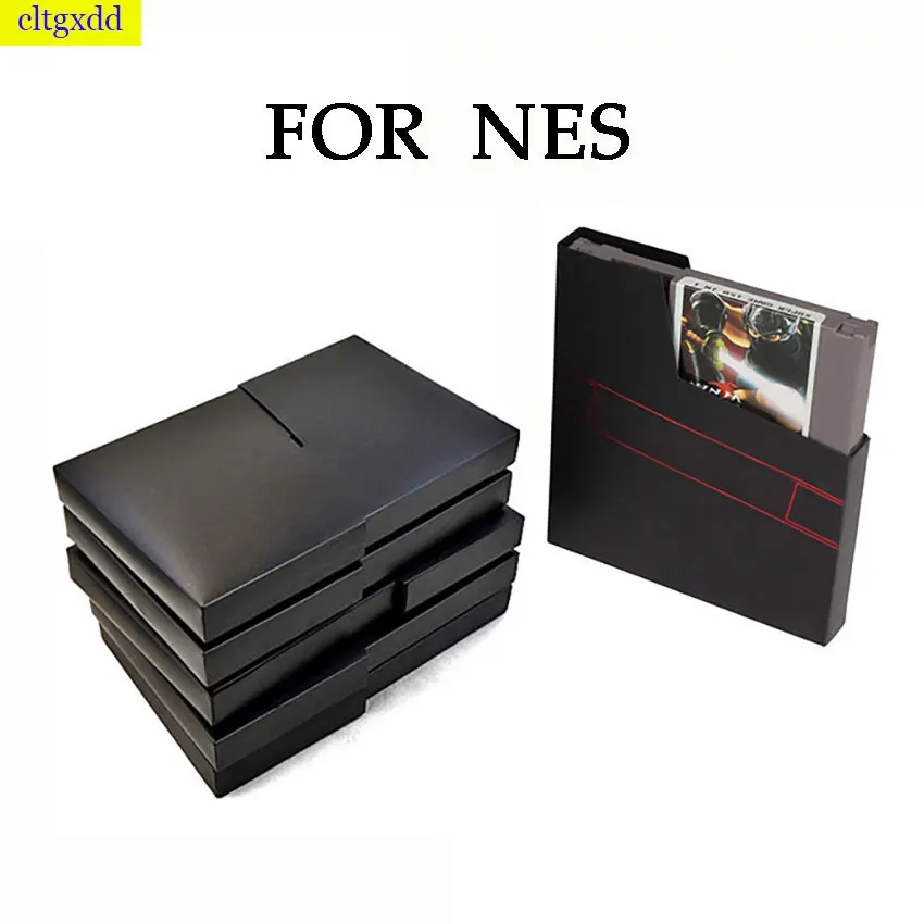 cltgxdd 10 piece/set Entertainment System FOR NES Game Card Box Dust Cover Protective Cover Dust Cover Matte Black Cover