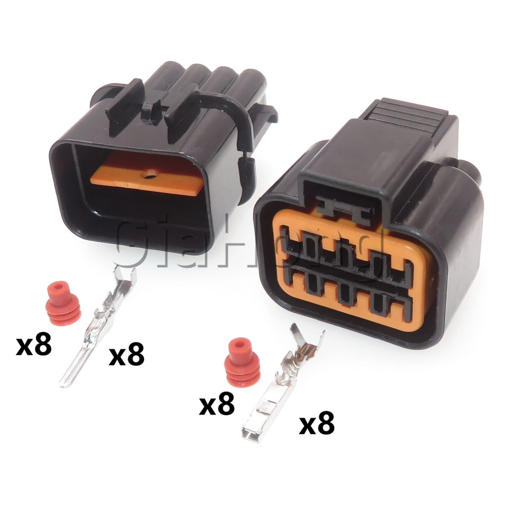 1 Set 8 Ways PB621-08020 AC Assembly Auto Headlight Electric Cable Connector Assembly PB625-08027 Automobile Socket