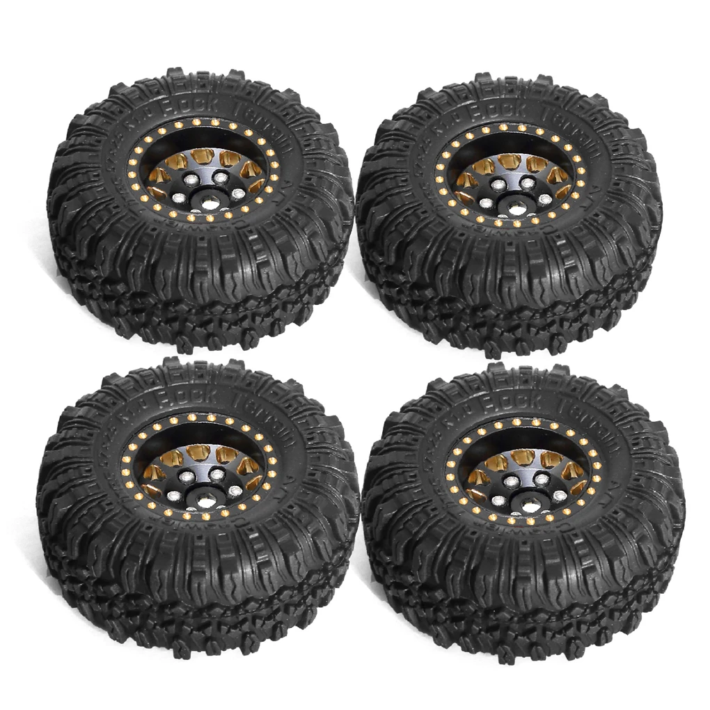 1/24 Messing Duurzame Velgen Band Voor Axiale TRX4M SCX24 RC Auto Deel RC Auto Accessoires Vervangende Onderdelen Zwart