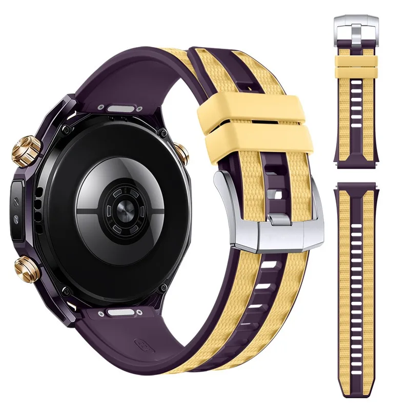 

Dual-Color Official Silicone Band for Huawei Watch Ultimate 2 Men's Casual Sports Strap 22mm Universal Watchband for Ultimate 2