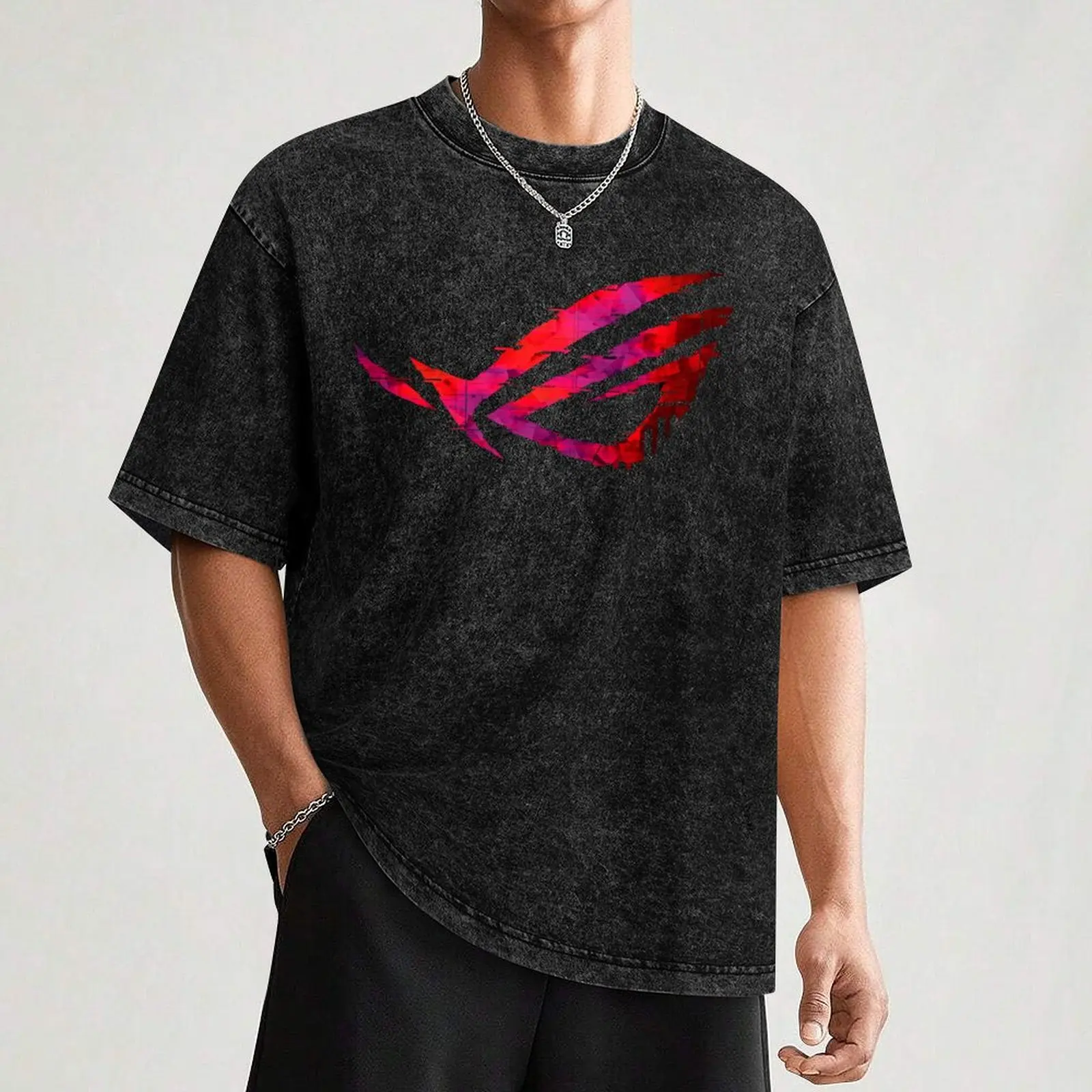 Asus Rog Strix - Black and Red Design T-Shirt aesthetic clothes tshirts personalised sweat shirts graphic black t shirts for men