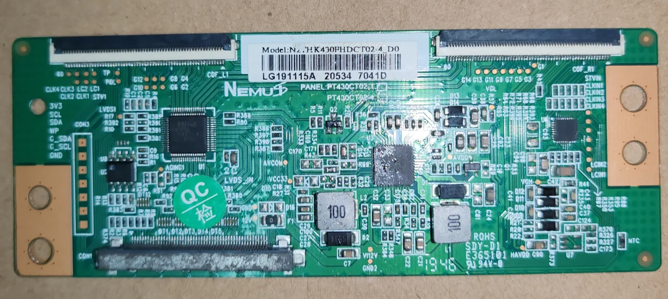 

PT430CT02-1 N2THK430FHDCT02-4 PT430CT05-4 LED TV Logic Edition T-CON Physical Photo