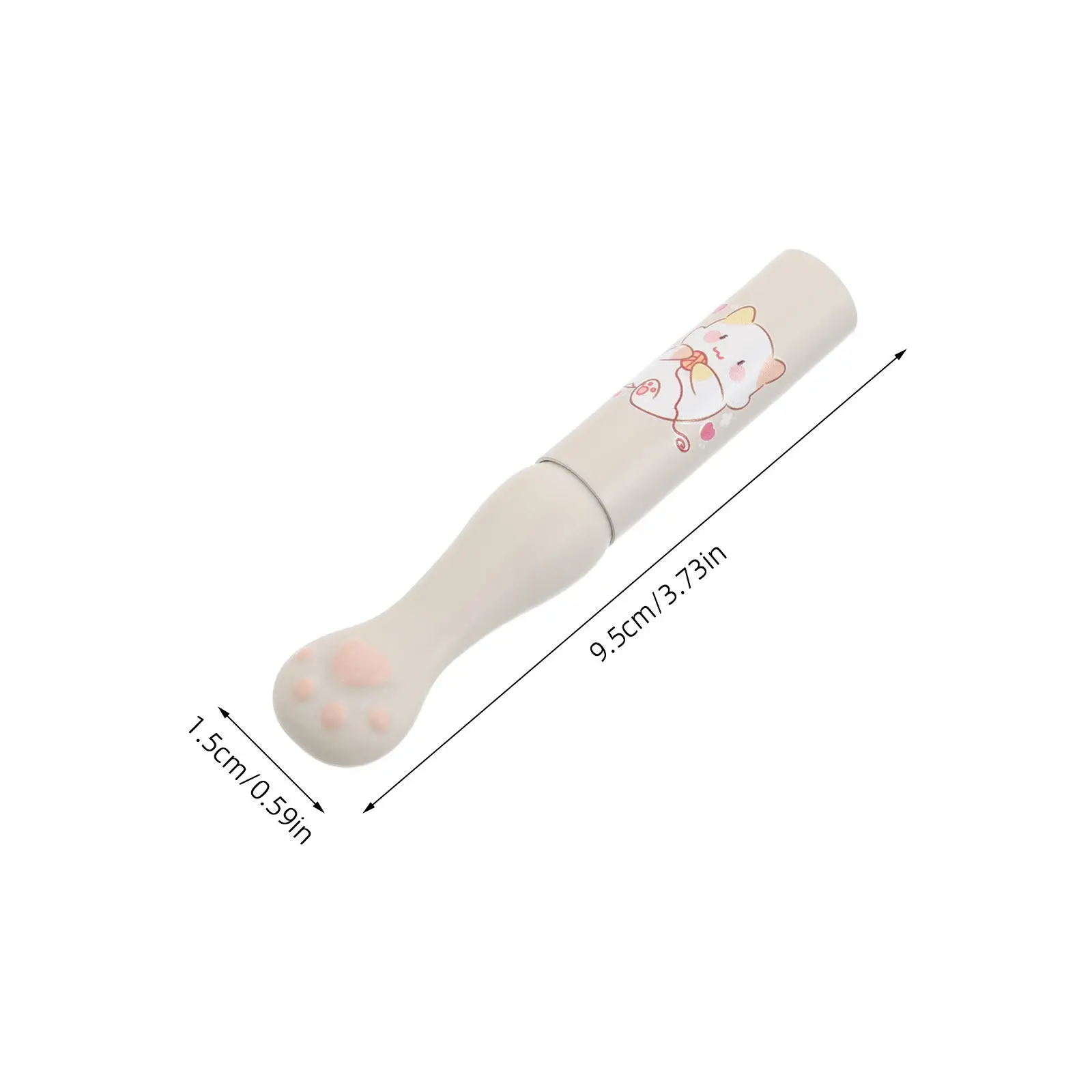 Pincel de Lábios em Forma de Garra de Gato com Ponta de Silicone Arredondada para Aplicação Sem Manchas, Design com Tampa, Aplicador de Gloss Labial Reutilizável Compacto para Mulheres
